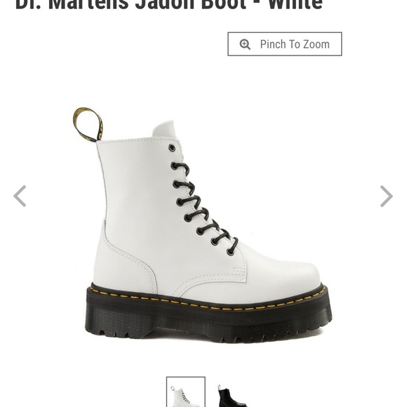 Dr. Martens Shoes - Dr Martens white platform Jadon boot. Barely worn.